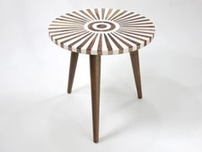 STRIPED ROUND TABLE 14" -