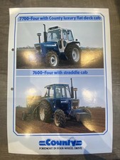 County 7700-Four 7600-Four Tractor Vintage Brochure A4