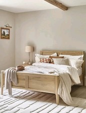 Newton Light Natural Solid Oak Double Bed