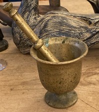 Antique Vintage Bronze Mortar