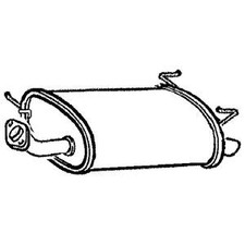 Rear Exhaust Tail Pipe With Back Box for Nissan Primera 1.6 16V GA16DE 1998-2001