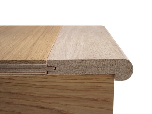 Solid oak stair nosing - stair, 82x28mm