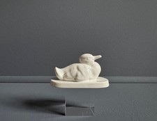 KPM Berlin Figurine Duck Porcelain White 1st Wahl Blue Scepter Brand