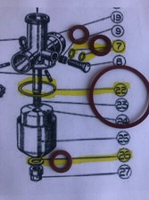 British Seagull Outboard  Villiers Carburettor Service Kit New Genuine Parts