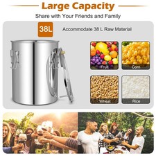 3 Pots 38L Stainless Steel Water Alcohol Distiller Moonshine Still Distiller