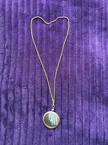 Antique gold locket pendant - locket, /