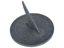 Round Slate Sundial – Elegant Outdoor Garden Timepiece