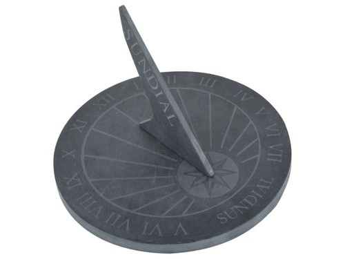 Round slate sundial - sundial, –