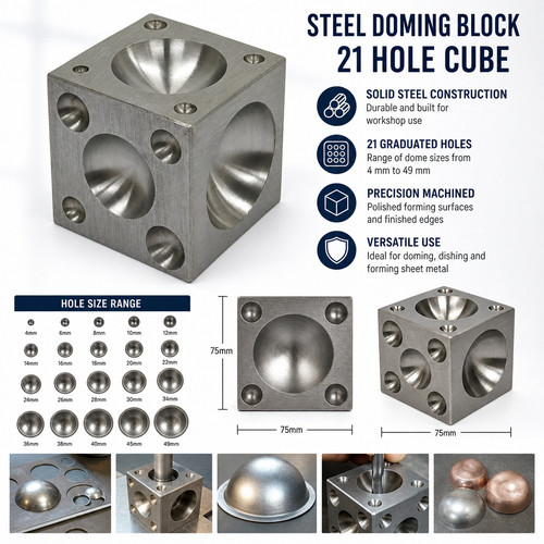 Steel doming block cube - cube, 21