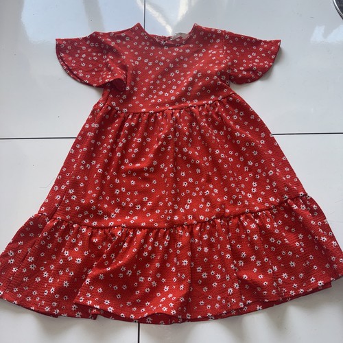 Red and white daisy - red, print