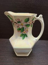 Vintage Maling Ware Floral Lustre Jug / Pitcher - Ringtons Tea Newcastle -20cm