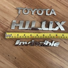 Genuine TOYOTA INVINCIBLE DOOR or REAR BADGE Emblem For Hilux Pick Up used