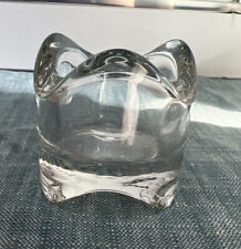 Clear Glass Candle Holder --