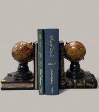 Vintage Look Globe Bookends