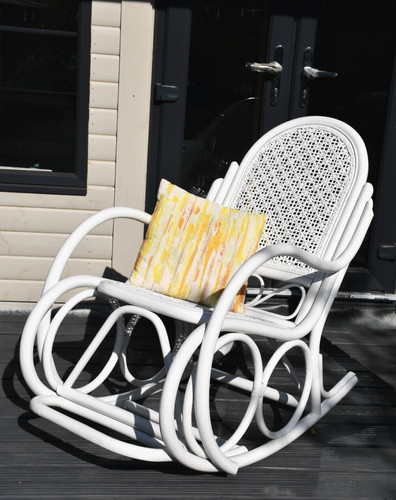 Vintage style wicker rocking - wicker,