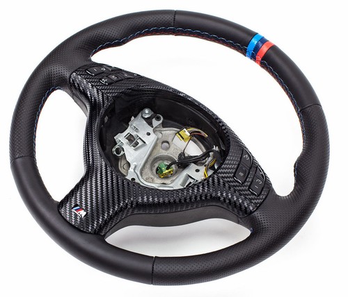 Flattened leather steering - leather,