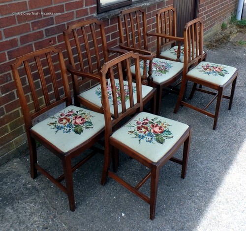 Set edwardian antique dining - 6,