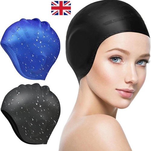 Silicone swimming cap with ear - silicone,