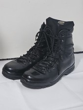 Altberg Men’s Uk 12 Skywalk Black Leather Combat Boots Damaged Tongue