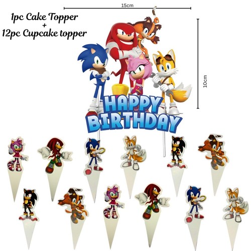 Sonic hedgehog cake topper - sonic,