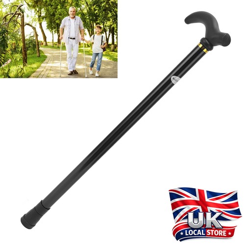 Black adjustable walking stick - black,
