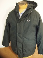 Fred Perry Zip Through Liner Hooded Parka Jacket NWT Medium $335 Hunting Green