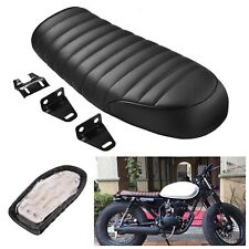 Motorcycle Cafe Racer Hump Cafe Vintage Seat Flat Saddle For Honda Suzuki Yamaha