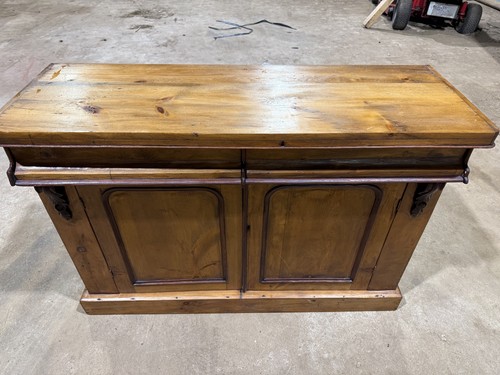 Victorian pine sideboard - victorian,