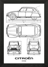 BNW Citroen Dyane Framed Wall