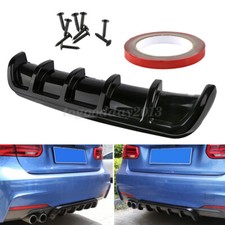 Black Universal Car Rear Bumper Body Kit Shark Chin Spoiler Diffuser Trim Cover