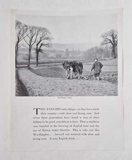 WORTHINGTON Horse Plough at Reigate (Vintage Photo Advertising Page 1937)