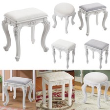French Style Dressing Table Stool Bedroom Makeup Soft Padded Chair Piano Stool