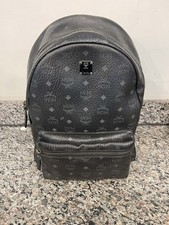 MCM Black Visetos Backpack