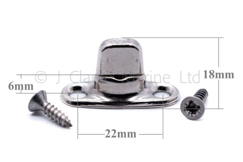 Dot turnbutton 6mm 2 hole - turnbutton,