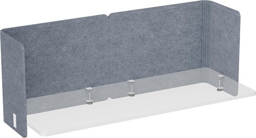 Desk privacy panels clamp - panels, on