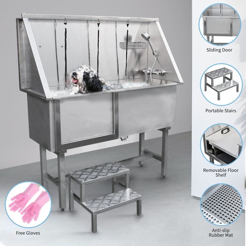 Dog grooming bath stainless - bath,