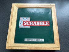 Scrabble Nostalgia Edition Game in a Wooden Box Mattel 2013 Complete VGC