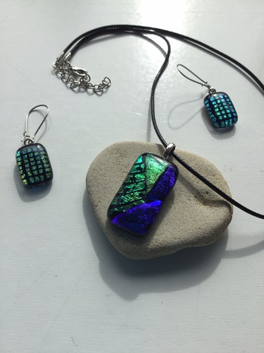 Handmade fused glass dichroic - handmade,