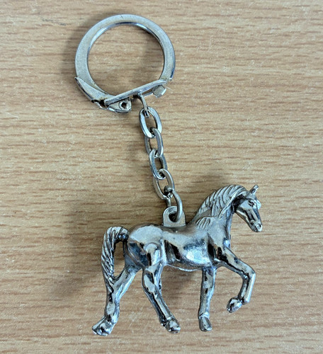 Vintage horse keyring - vintage, metal