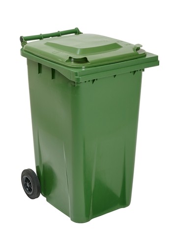 Green 240 litre wheelie - green,