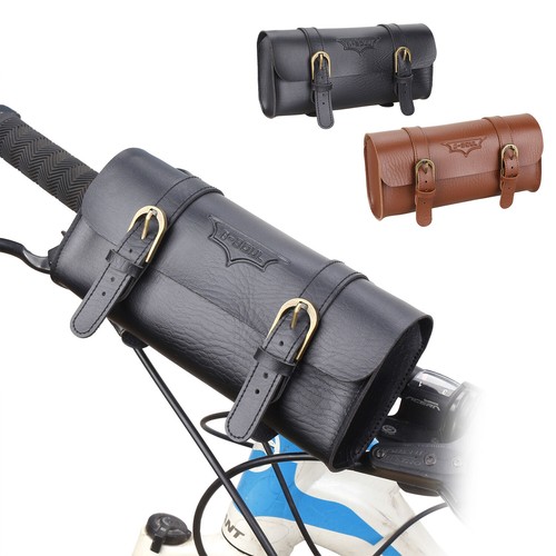 Retro leather bike - leather, front