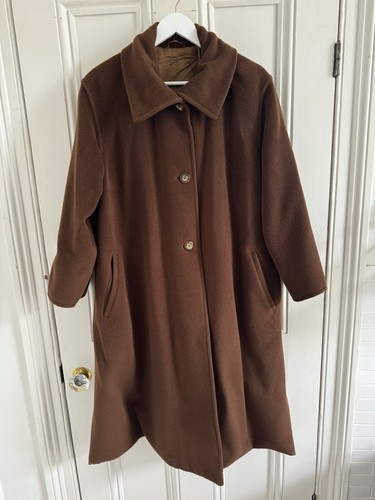 Max mara wool coat brown - wool,