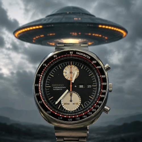 Vintage seiko 6138 ufo chrono - vintage,