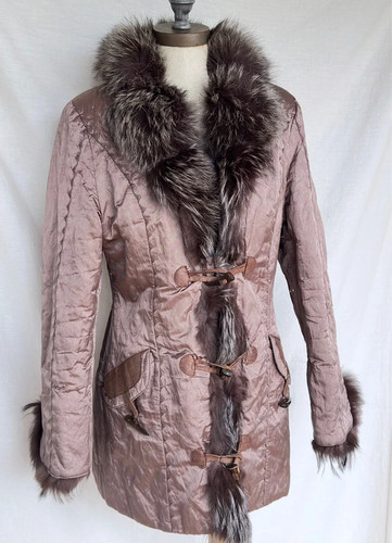 Vintage boho jacket with - , fur