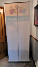 Roller Banner Display Stand Pop Pull Roll Up Sign Exhibition Trade Show 3ft X 7