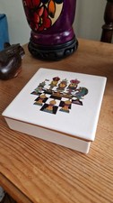 Vintage Carlton Ware Ceramic Chess Piece Trinket Box