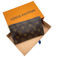 Authentic Louis Vuitton Monogram Bucket PM Pouch Only M42238 W/Box BB100012-1