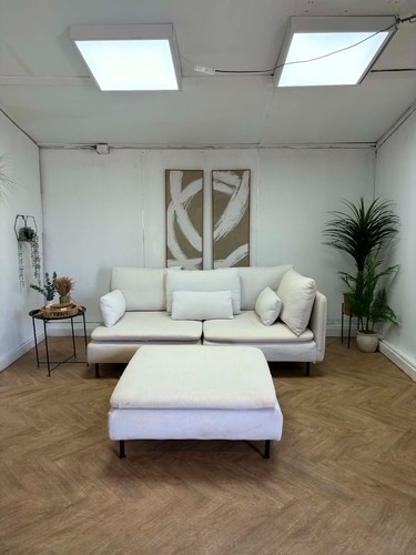 Modular neutral corner sofa - neutral,