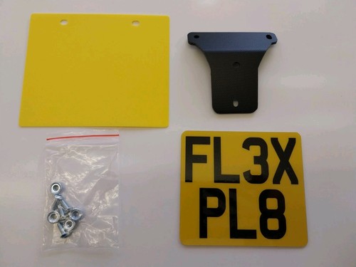 Trials bike flexible reg plate - reg,