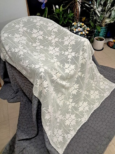 Single crochet bedspread size - single,